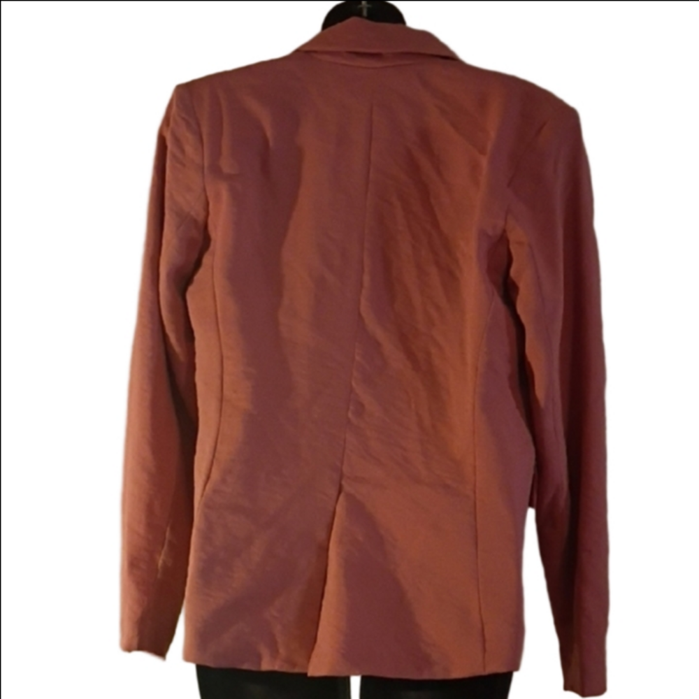 NWT Bishop + young ( Anthropologie)  Double-Breasted Rosey/ Salmon  Blazer. - Picture 6 of 11